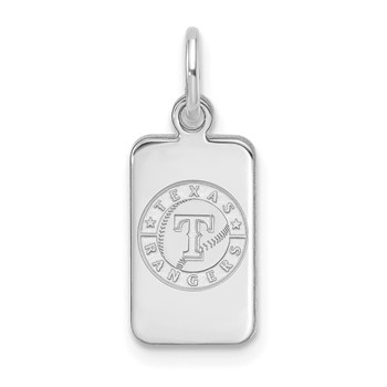 SS/Rh-pMajor League Baseball LogoArt Texas Rangers Tag Pendant