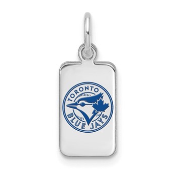 SS/Rh-p Major League Baseball LogoArt Toronto Blue Jays Enamel Tag Pendant