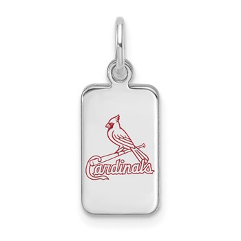 SS/Rh-p Major League Baseball LogoArt St Louis Cardinals Enamel Tag Pendant