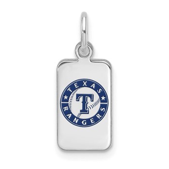 SS/Rh-p Major League Baseball LogoArt Texas Rangers Enamel Tag Pendant