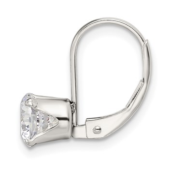Sterling Silver 6.0 CZ Leverback Single Earring — alternate view