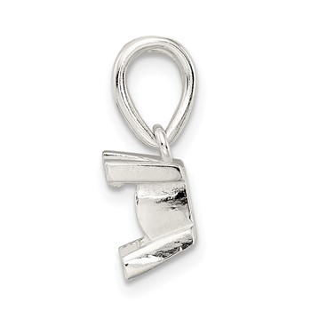 Sterling Silver Princess 7.0mm V-End Loose Bail Pendant Setting — alternate view