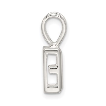 Sterling Silver Emerald 7 x 5mm Back Set Fixed Bail Pendant Setting — alternate view