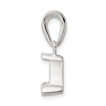Sterling Silver Trillion 6.0mm V-End Loose Bail Pendant Setting — alternate view
