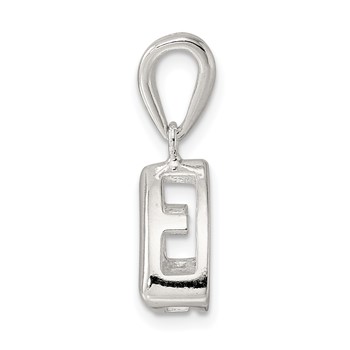 Sterling Silver Trillion 10.0mm Back Set Loose Bail Pendant — alternate view