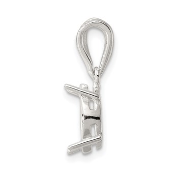 Sterling Silver Marquise 4-Prong 12 x 6mm Loose Bail Pendant Setting — alternate view