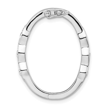 Sterling Silver Rhodium-plated and CZ Polished Shortener