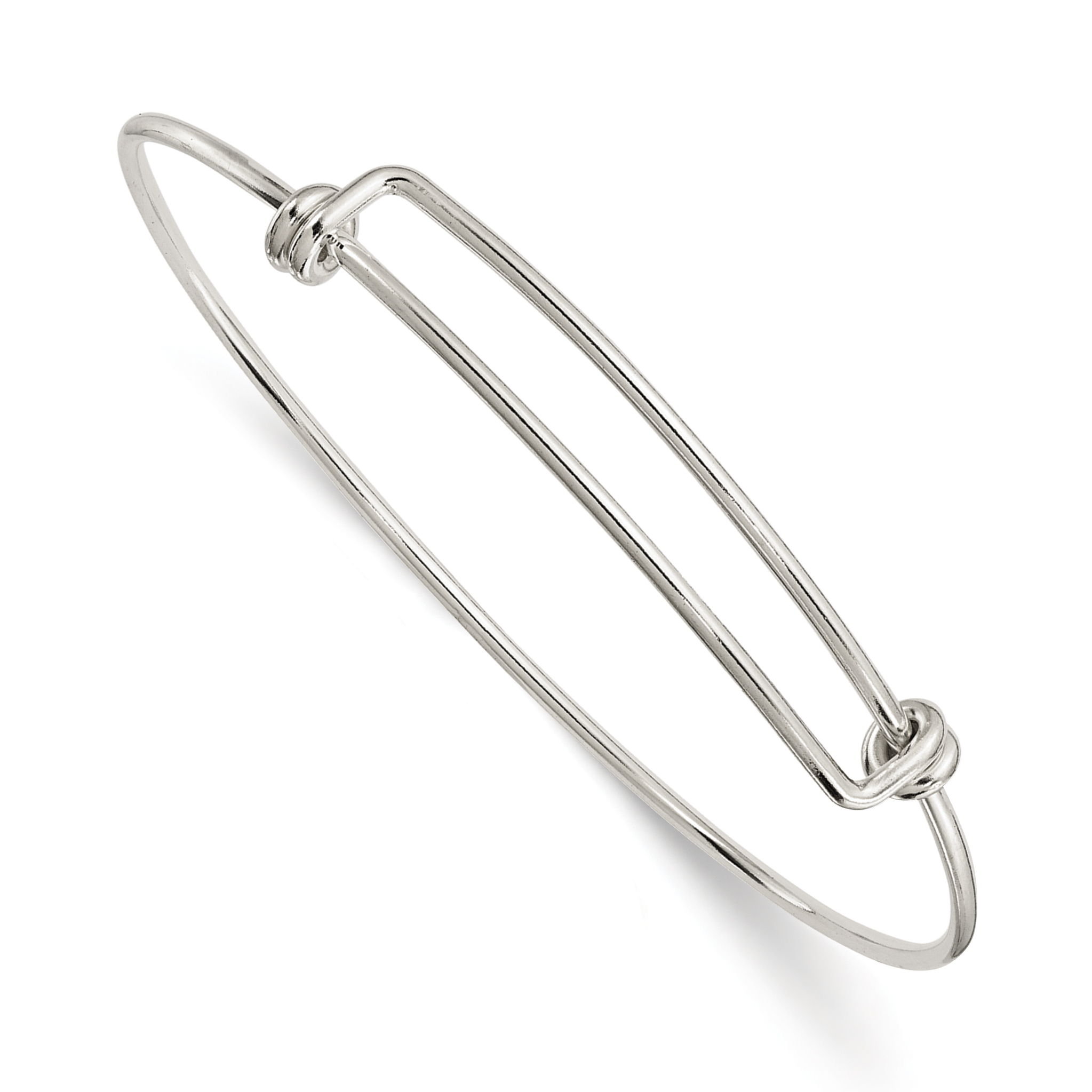 Sterling Silver 1.65mm Wire Expandable Slip-on Bangle
