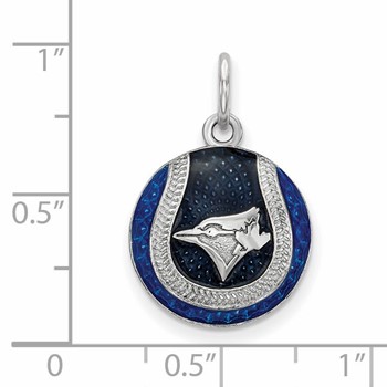 SS/Rh-p Major League Baseball LogoArt Toronto Blue Jays Enamel Charm — alternate view