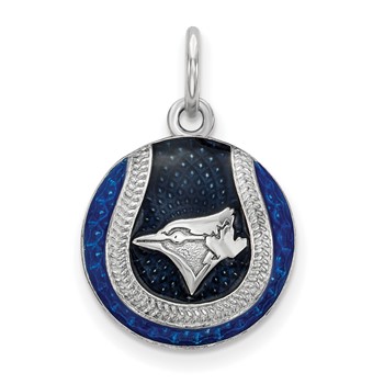 SS/Rh-p Major League Baseball LogoArt Toronto Blue Jays Enamel Charm