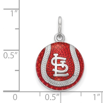 SS/Rh-p Major League Baseball LogoArt St. Louis Cardinals Enamel Charm — alternate view