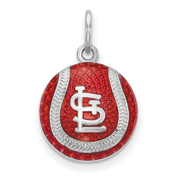 SS/Rh-p Major League Baseball LogoArt St. Louis Cardinals Enamel Charm