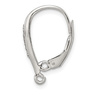 Sterling Silver with CZ Leverback Dangle Earring Component