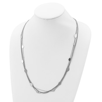 Sterling Silver Polished D/C 4-strand with 27in w/ 2in ext. Necklace — alternate view