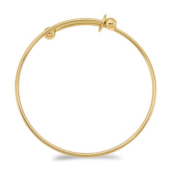 Stainless Steel Bright Gold-tone Plated Two Hook Expandable Bracelet — alternate view