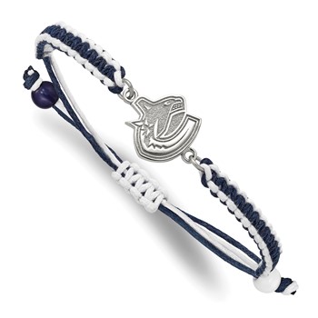 Stainless Steel NHL LogoArt Vancouver Canucks Adjustable Cord Bracelet