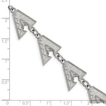 Stainless Steel Major League Baseball LogoArt Arizona Diamondbacks Link Bracelet — alternate view