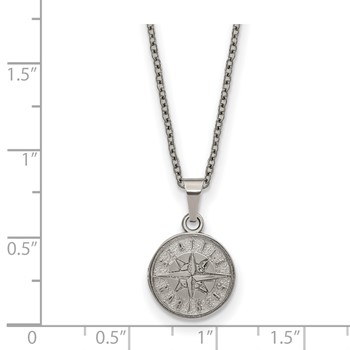 Stainless Steel Major League Baseball LogoArt Seattle Mariners w/2in ext Pendant Necklace — alternate view