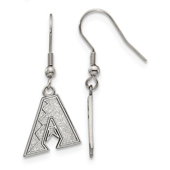 Stainless Steel Major League Baseball LogoArt Arizona Diamondbacks Dangle Earrings