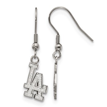Stainless Steel Major League Baseball LogoArt Los Angeles Dodgers Dangle Earrings