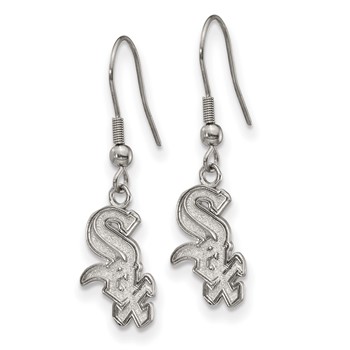 Stainless Steel Major League Baseball LogoArt Chicago White Sox Dangle Earrings — alternate view