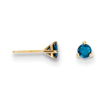 14k .25ct. Blue Diamond Stud Earrings