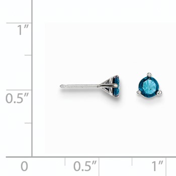 14k .40ct Blue Diamond Stud Earrings — alternate view