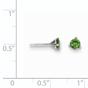 14k .40ct Green Diamond Stud Earrings — alternate view