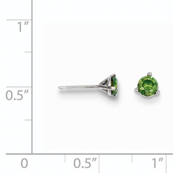14k .50ct Green Diamond Stud Earrings — alternate view