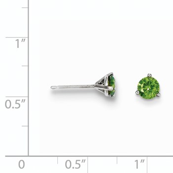 14k .75ct Green Diamond Stud Earrings — alternate view
