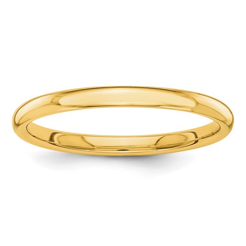 10K Polished 2mm Stackable Band Size 4