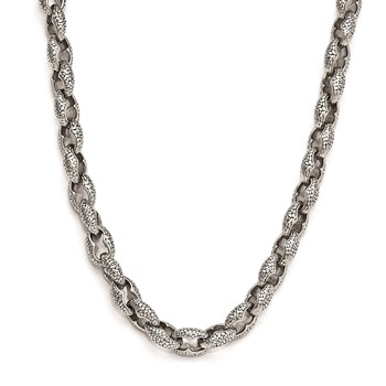 Stainless Steel Textured Necklace