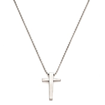 Steel Cross with 22" 2.4mm Bead Chain