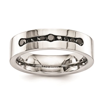 Stainless Steel .495 ctw Ring