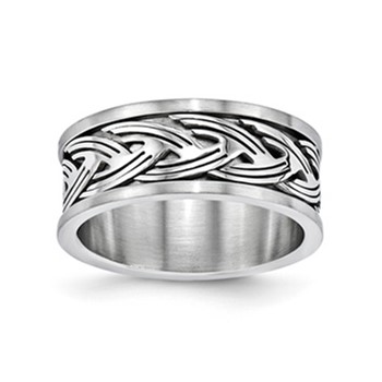 Stainless Steel Weave Band Ring