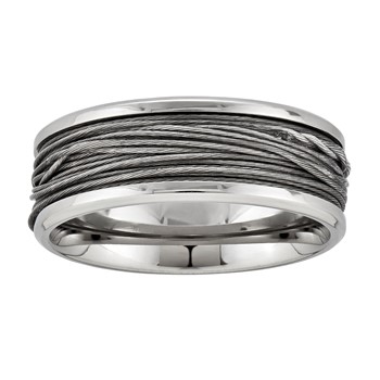 Stainless Steel 8mm Woven Pattern Band