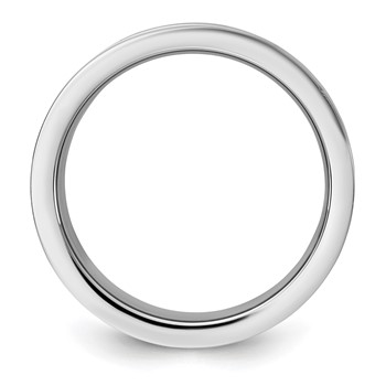 Stainless Steel 8 mm .02 CT Dia Green & Brown Ring — alternate view