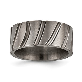 Stainless Steel Oil Finish 10mm Band