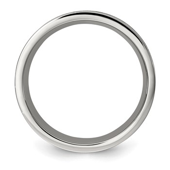 Stainless Steel & Black IP Design 8mm w/ Milgrain Edge Band — alternate view