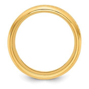 Stainless Steel 8MM With Yellow IP Pyramid Spikes Band — alternate view