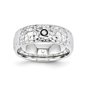 Stainless Steel 7.5 mm w/ black ipg bzl