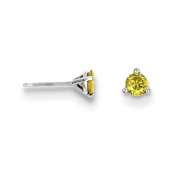 14k .25ct Yellow Diamond Stud Earrings