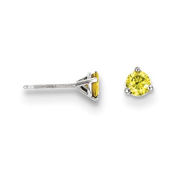 14k .33ct Yellow Diamond Stud Earrings