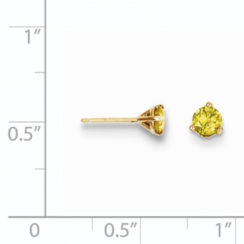 14k .40ct. Yellow Diamond Stud Earrings — alternate view