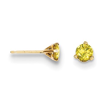 14k .40ct. Yellow Diamond Stud Earrings