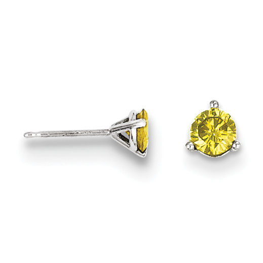 14k .40ct Yellow Diamond Stud Earrings