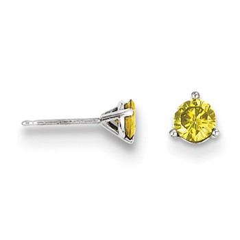 14k .40ct Yellow Diamond Stud Earrings