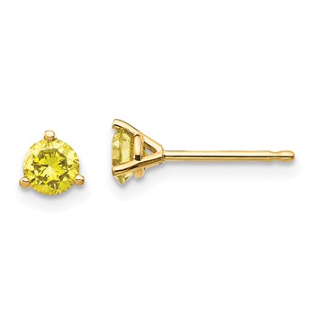 14k .50ct. Yellow Diamond Stud Earrings