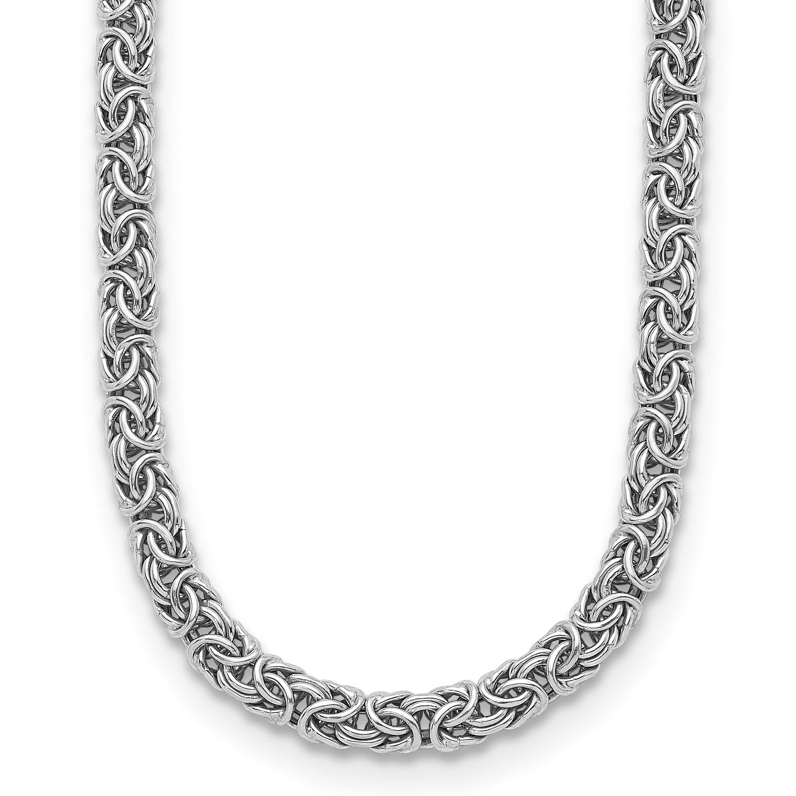 Jawa Jewelers 10K Yellow Gold Men Women's 5MM Hollow Byzantine Chain  Lobster Clasp, 20 to 28 Inches (20) | Amazon.com