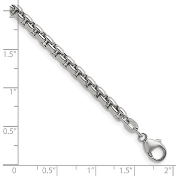 Herco Sterling Silver Rhodium-plated 5.0mm Box 8 Inch Chain — alternate view